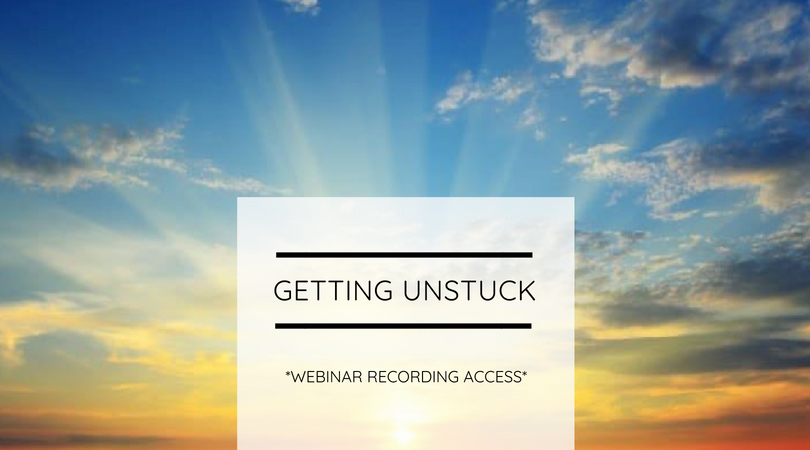 Getting unstuck webinar image